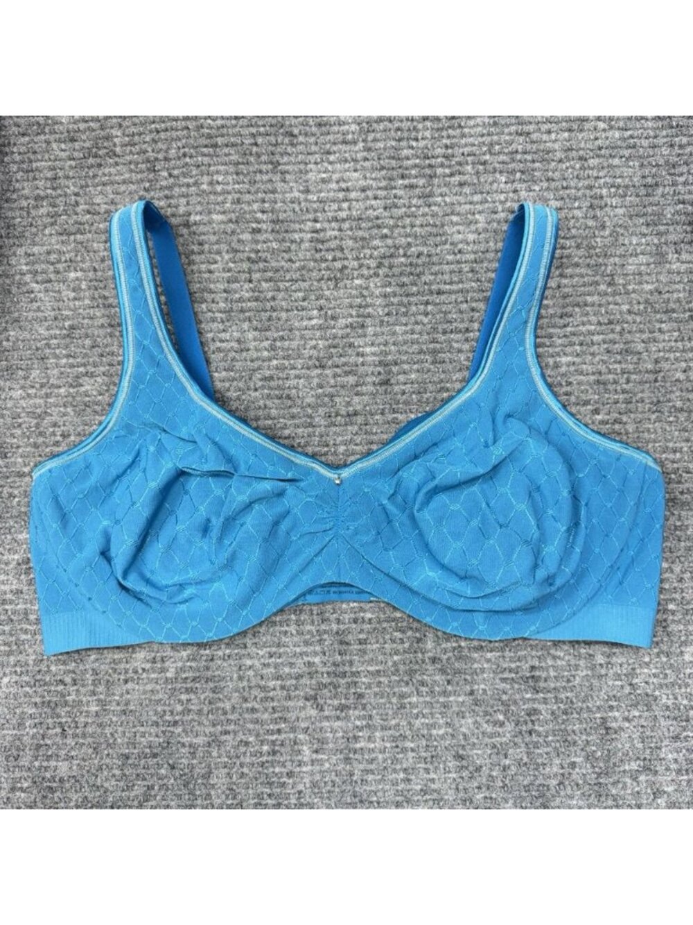 Olga Bra 40D Jacquard 2-Ply Underwire Full Coverage Blue Soft Cup Knit GK1871A